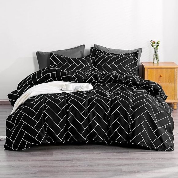 2 Pieces 100% Brushed Microfiber Striped Duvet Cover Set for Kids, Super…